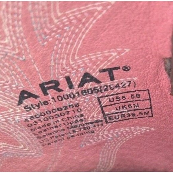 Ariat Women's Heritage Stockman Sassy Performance Brown Boots Round Toe Size 8.5 - Picture 9 of 9